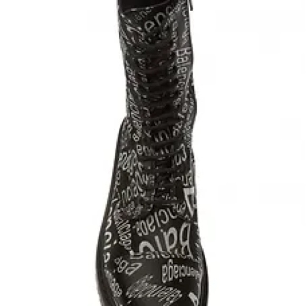 Balenciaga Printed Combat Boots - Picture 4 of 5